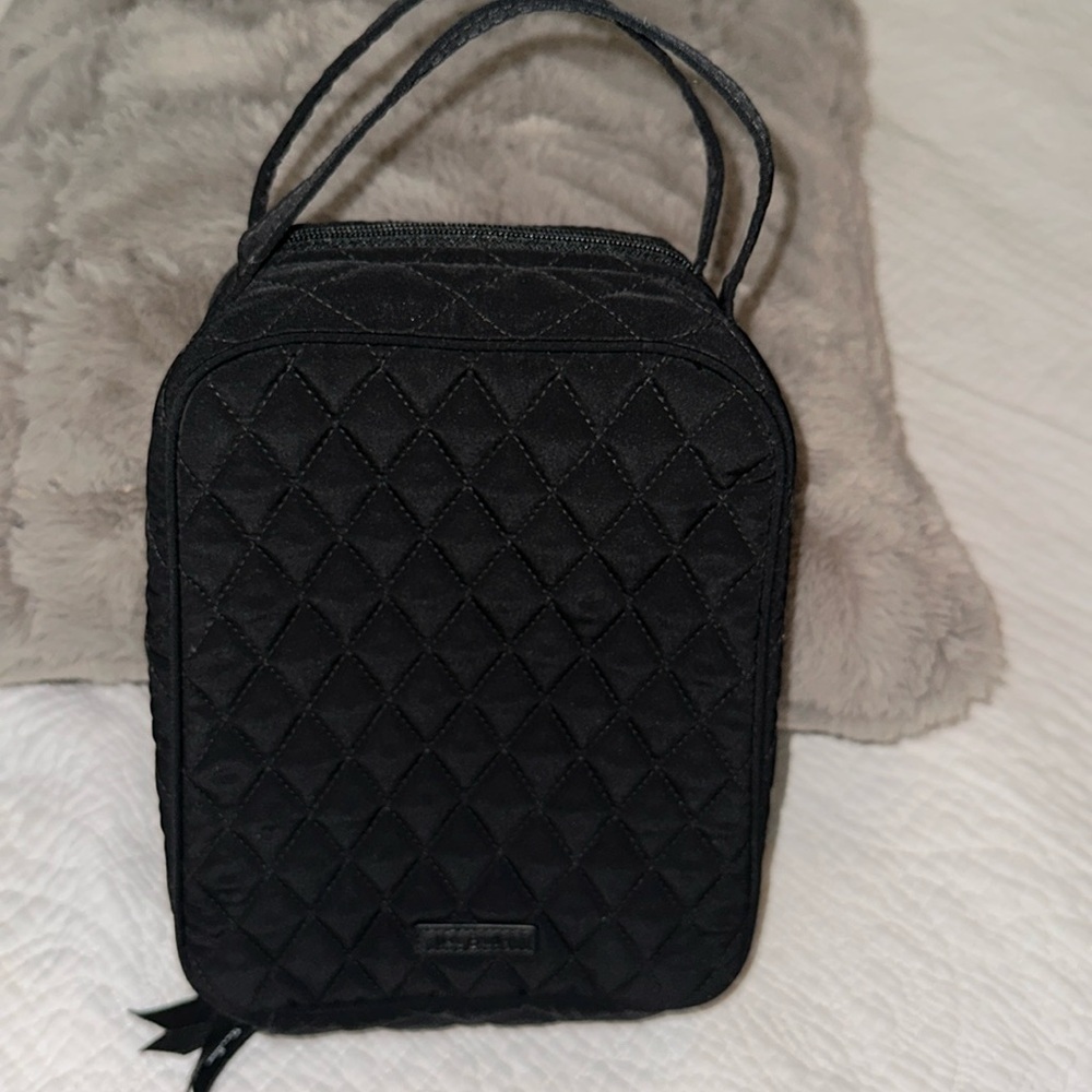 Vera Bradley Quilted black lunch bag 7x10 lLike New condition
